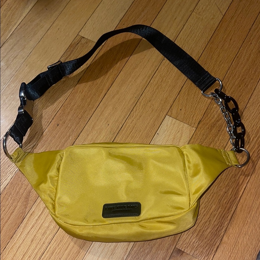 Yellow Cross chest Bag with Black Strap Fannie Pack